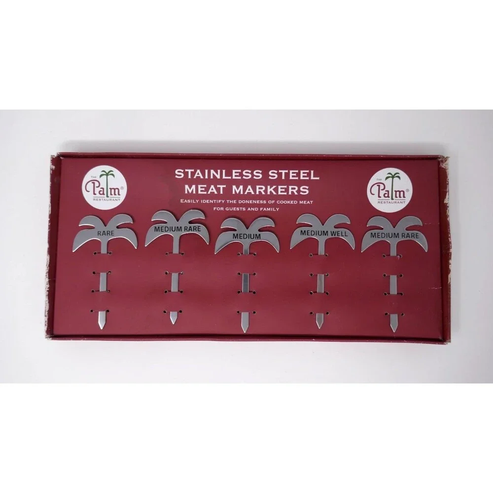 The Palm Restaurant Stainless Steel Meat Markers